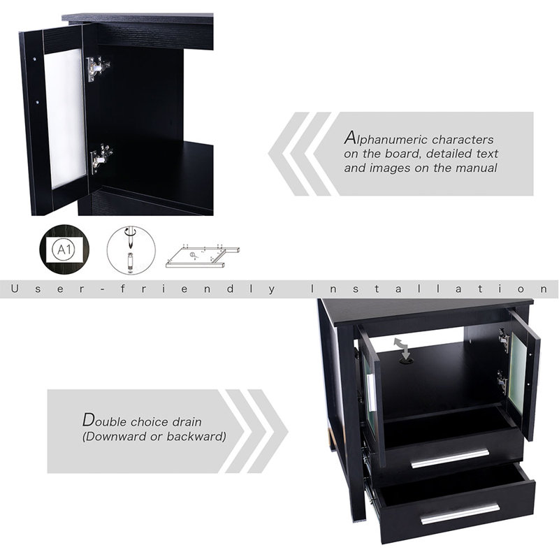 Orren Ellis Olivette 24'' Freestanding Single Bathroom Vanity with